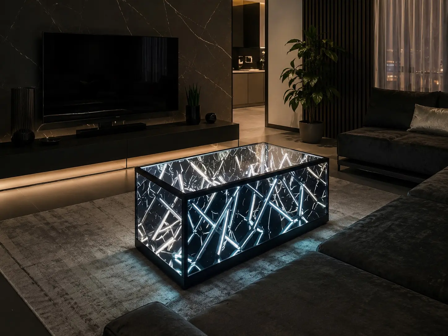 MaxLumire Monolith fixed-light Infinity Mirror table