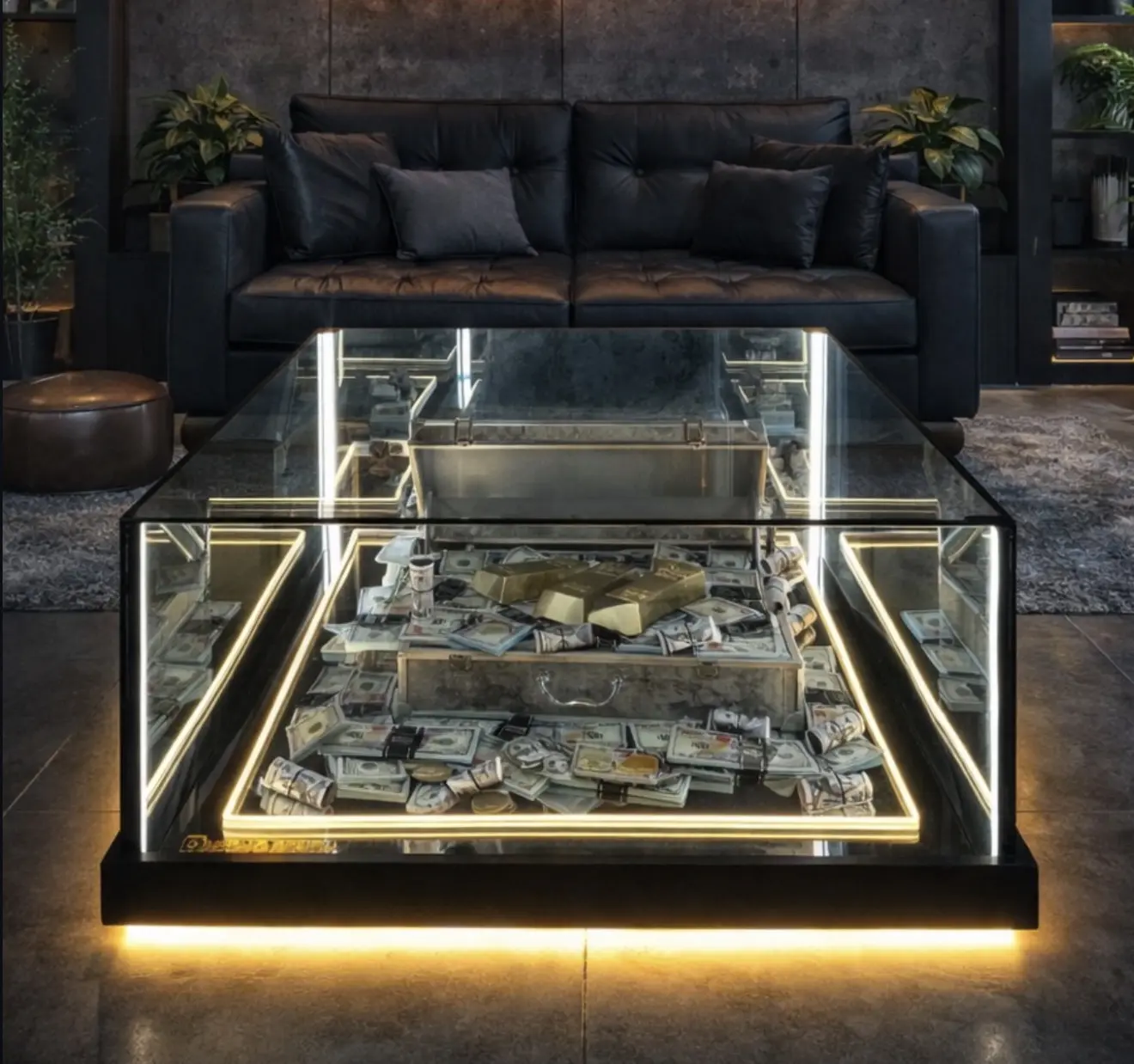 MaxLumire custom illuminated Money Table